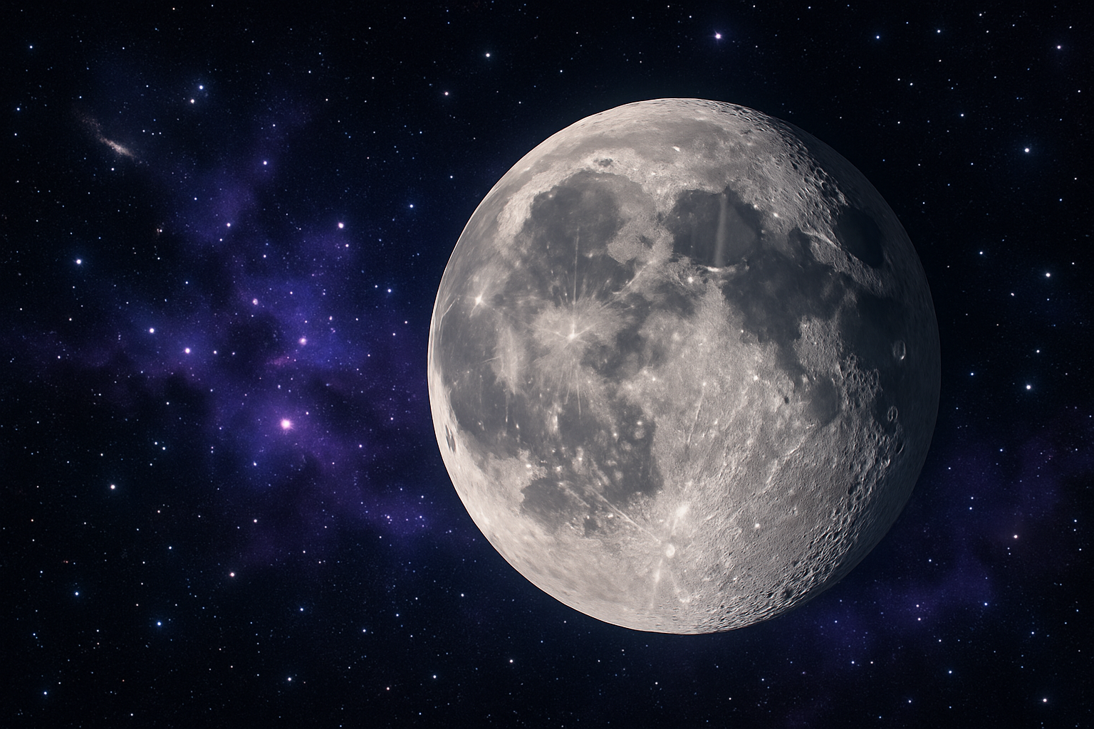 A space picture with a moon